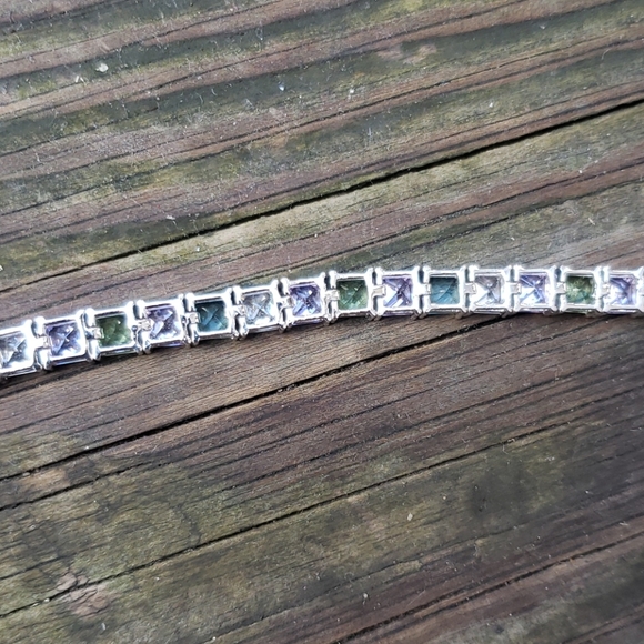 Sterling silver cubic zirconia bracelet - Picture 3 of 3